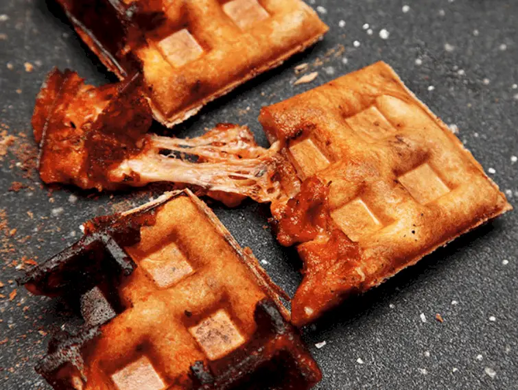 Leftover Pizza Waffle