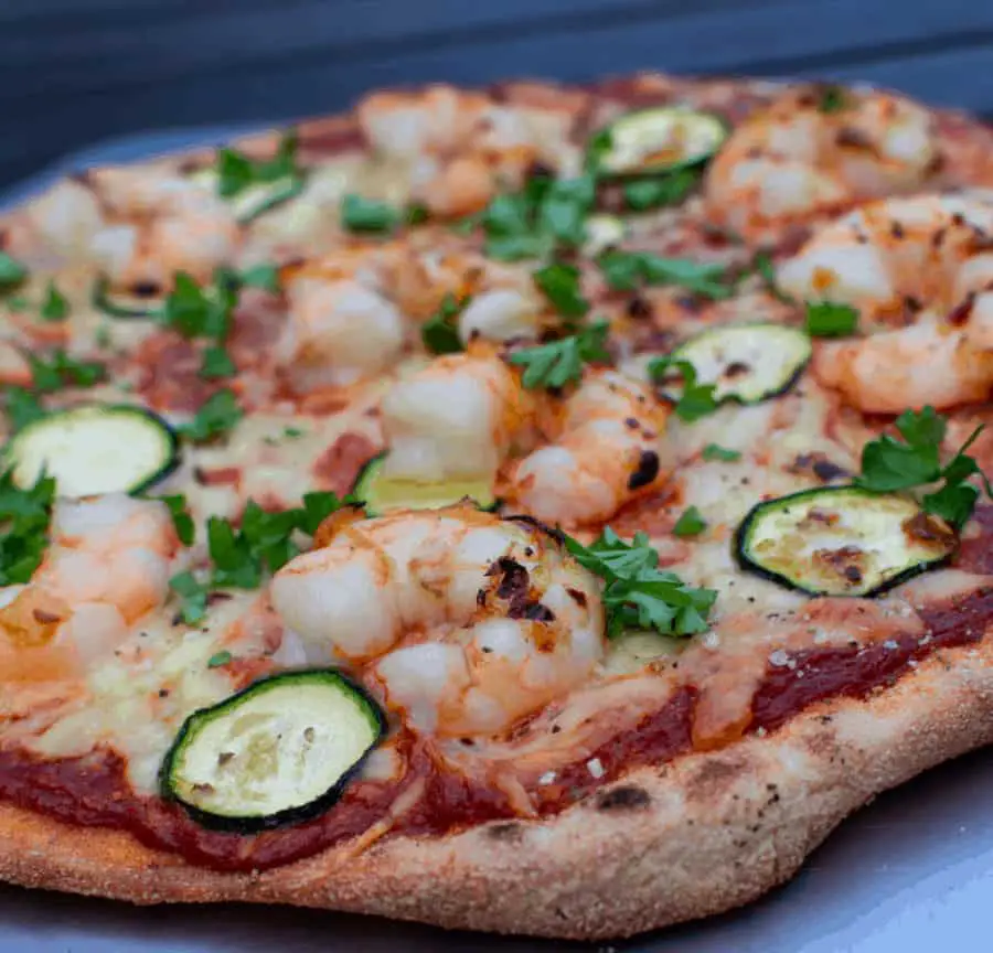 BBQ-Garlic-Prawn-Pizza