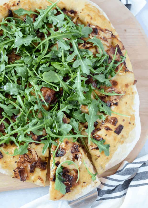 Bacon-And-Goat-Brie-Pizza-With-Vanilla-Passion-Fruit-Jam