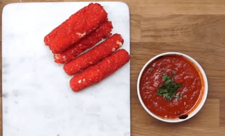 Flamin-Hot-Cheetos-Crusted-Cheese-SticksThis