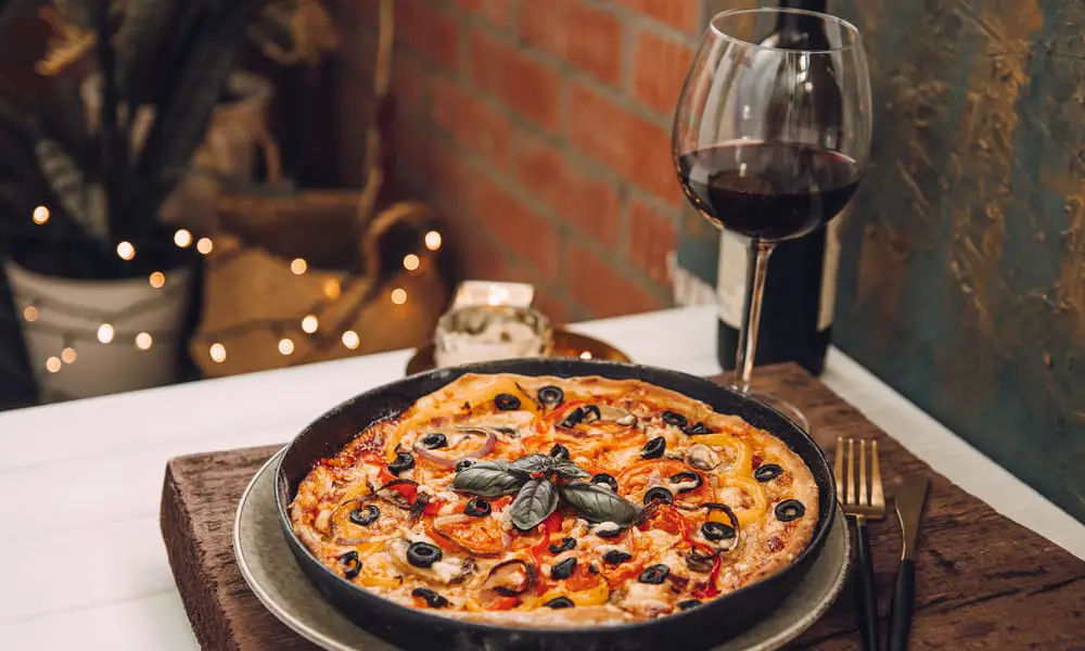 Pinot Noir with Mushroom Pizza