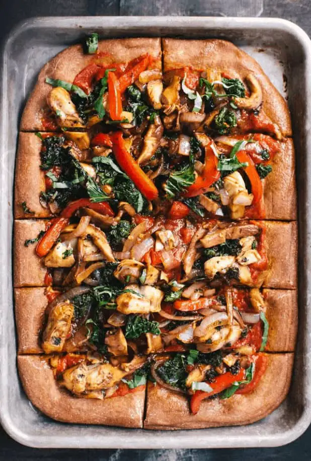 Roasted-Veggie-Cheeseless-Pizza