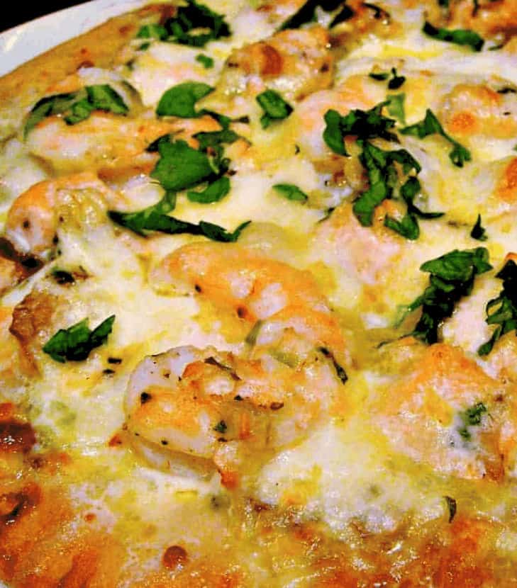 Shrimp-Garlic-and-Pesto-Pizza