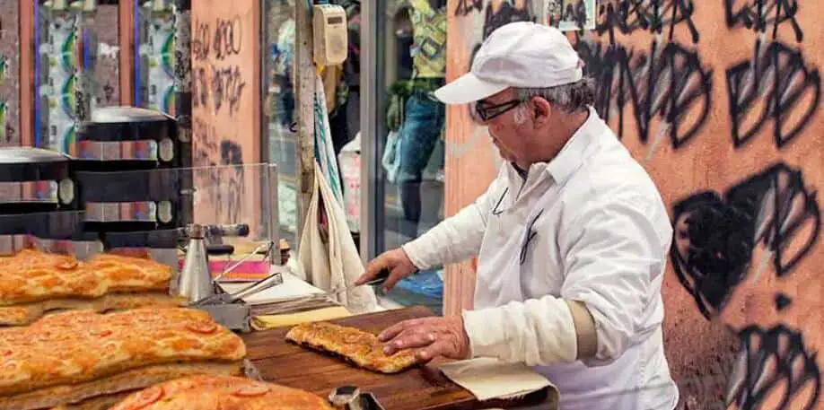 Sicilian pizza from Palermo