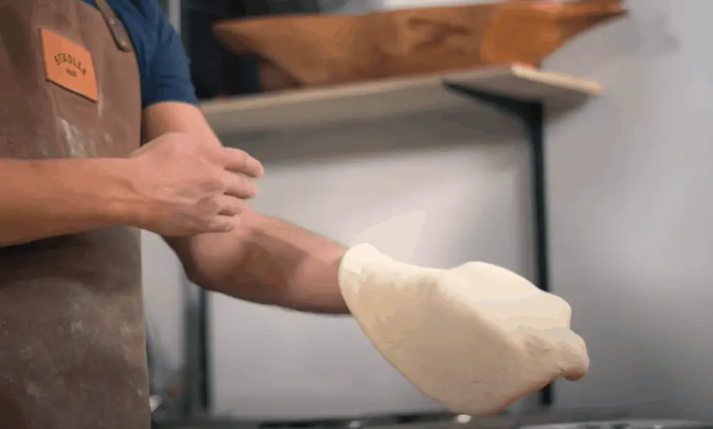 Stretch the dough