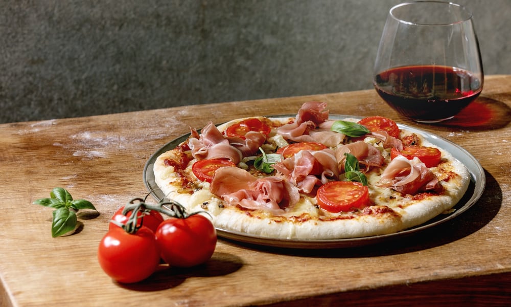 Tempranillo with Meat Pizza