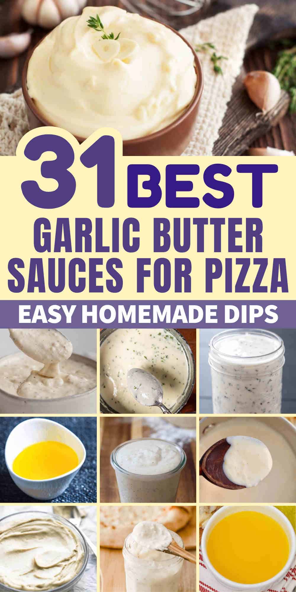 garlic butter sauces for pizza