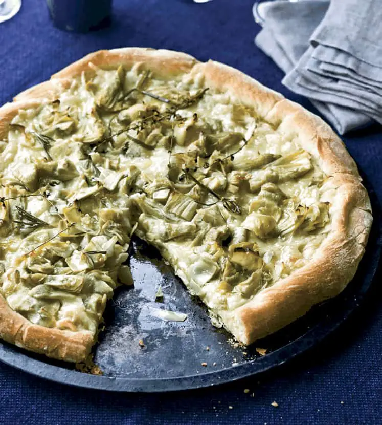 Artichoke-and-Fontina-Cheese-Pizza