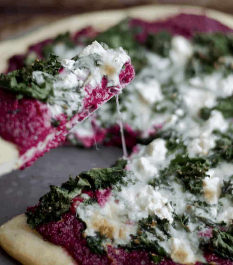 Beet-Pesto-Goat-Cheese-and-Kale-Pizza