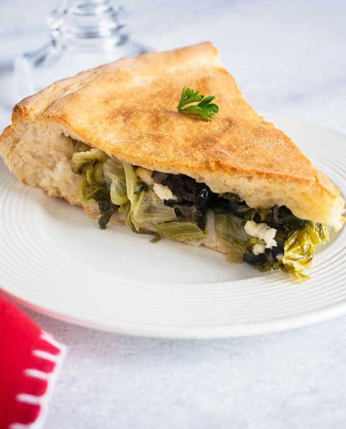 Escarole-Stuffed-Pizza