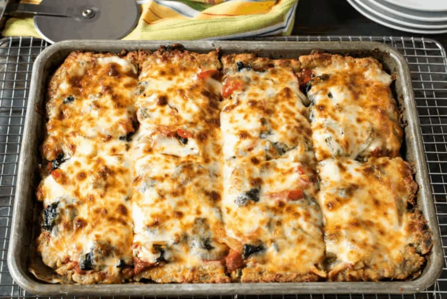 Keto-Sheet-Pan-Pizza-with-Sausage-Crust-–-A-Family-Feast