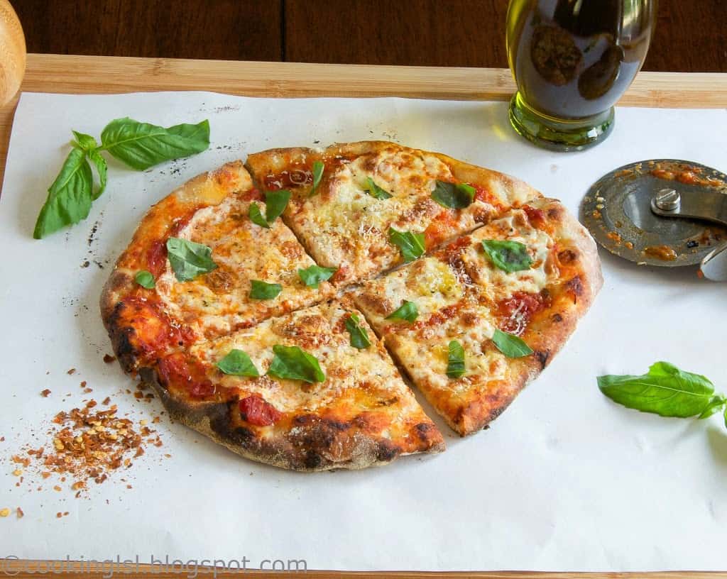 Neapolitan Style Pizza in a Pizza Stone