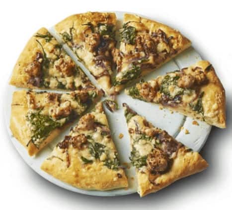 Sticky-Onion-Sausage-Pizza-Recipe-–-BBC-Good-Food