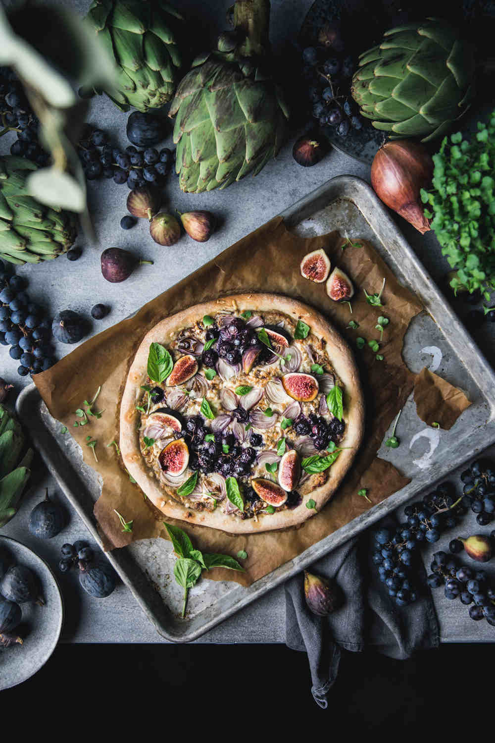 Artichoke, Shallot, and Fig Pizza