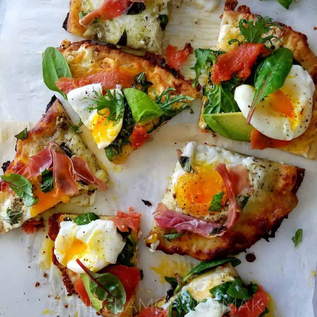 Fancy Smoked Salmon Breakfast Pizza