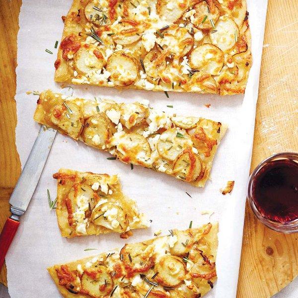 Potato Pizza with Caramelized Onions and Rosemary