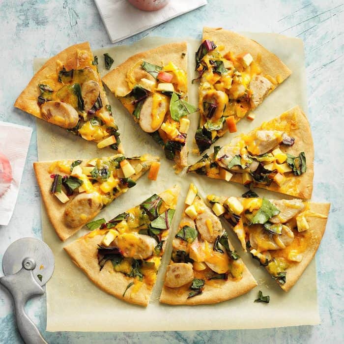 Smoky Chicken Sausage and Apple Pizza