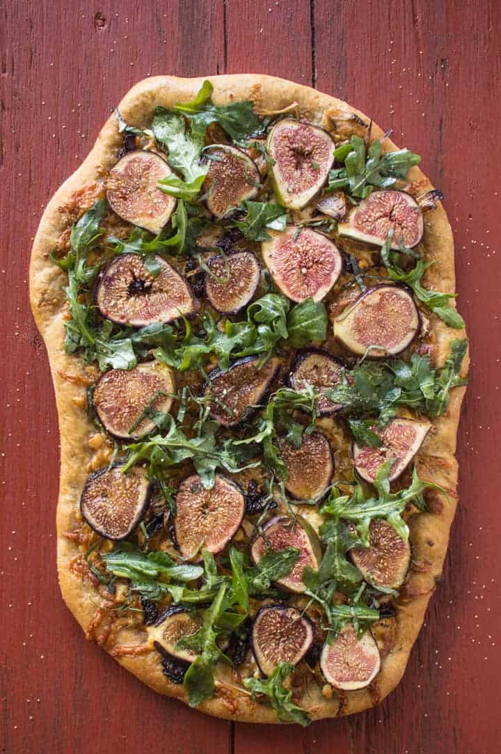 Three Cheese Fig and Onion Pizza