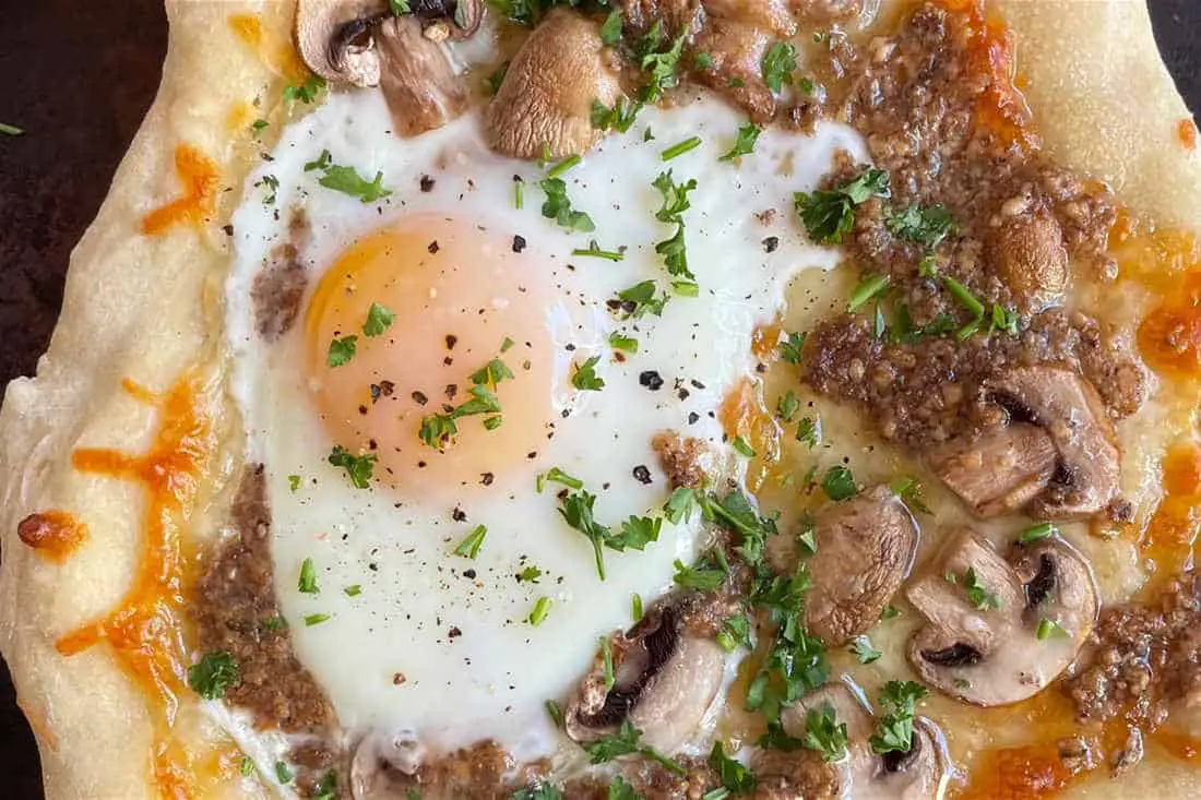 Truffle Mushroom Breakfast Pizza