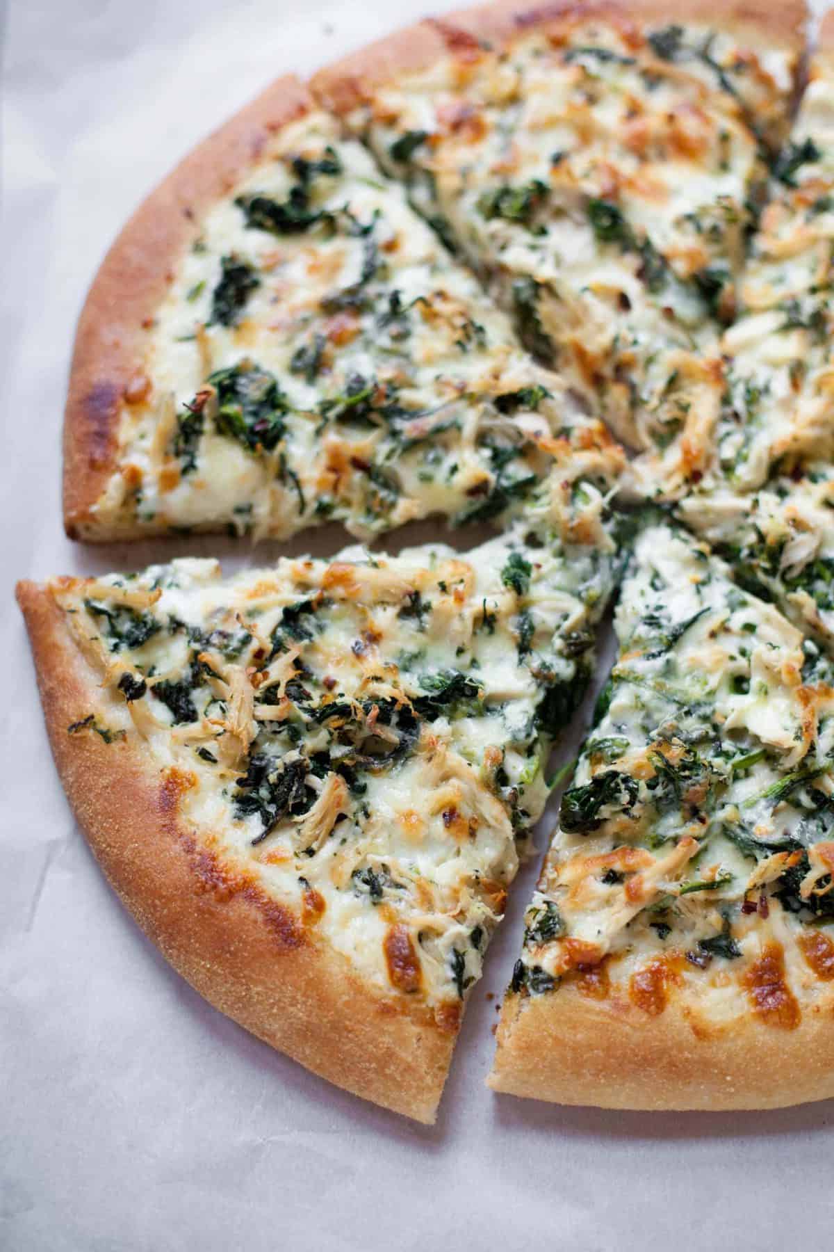 BBC Good Food Spinach & Blue Cheese Pizza Recipe