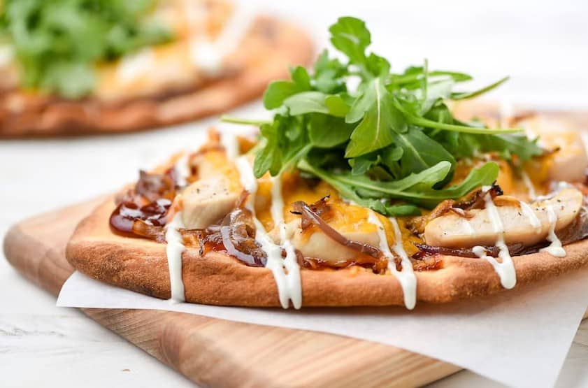 BBQ Chicken Pizza with Caramelized Onion