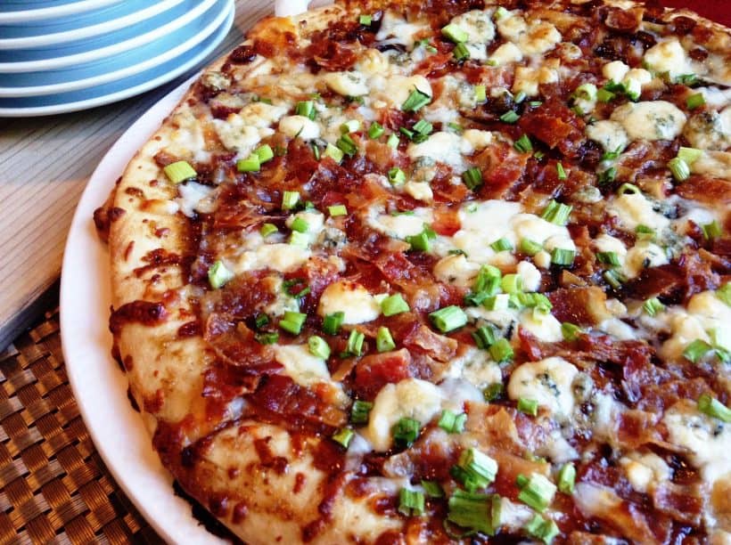 Bacon and Blue Cheese Pizza