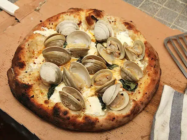 Fresh Clam, Basil, and Garlic Pizza