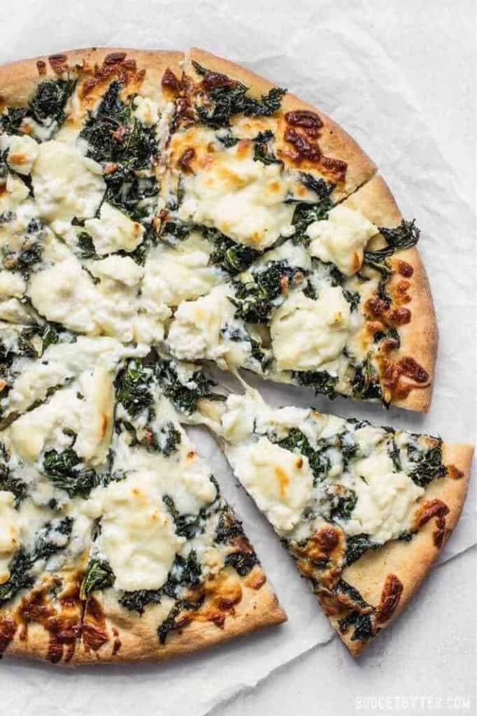 Garlicky Kale and Ricotta Pizza Recipe
