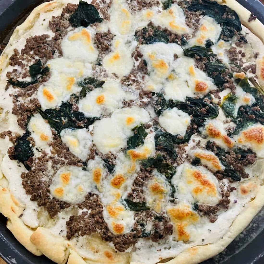 Italian Beef & Spinach Pizza Recipe