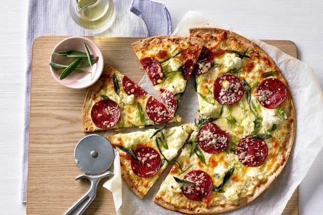 Salami, Sage & Ricotta Pizza Recipe