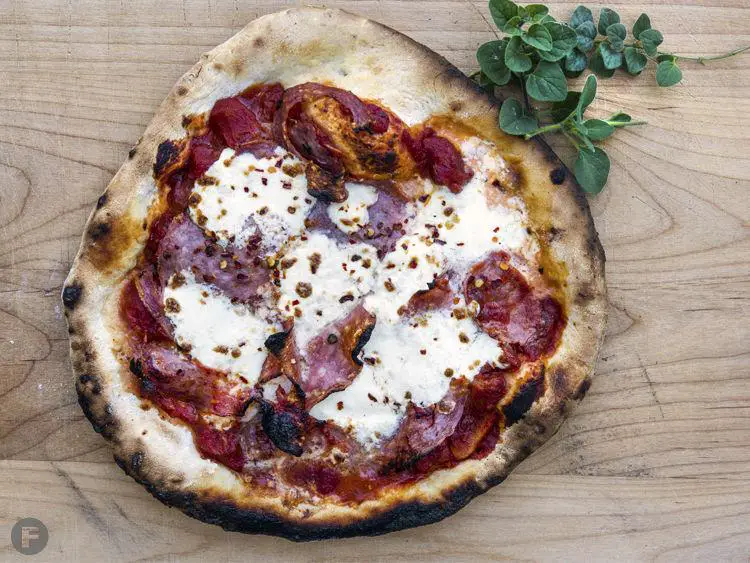 Spicy Soppressata and Hot Honey Wood-Fired Pizza