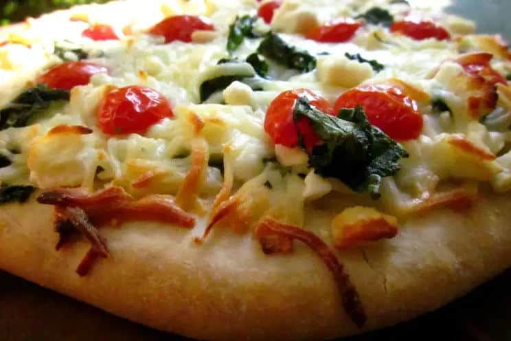 Spinach Garlic Pizza Recipe