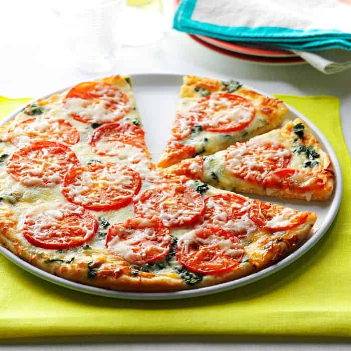 Taste of Home Spinach Pizza Recipe