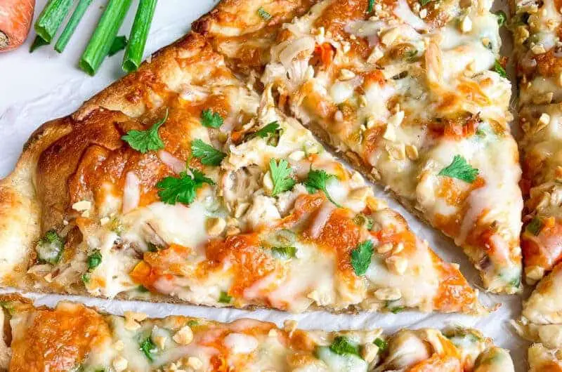 Easy Thai Chicken Pizza