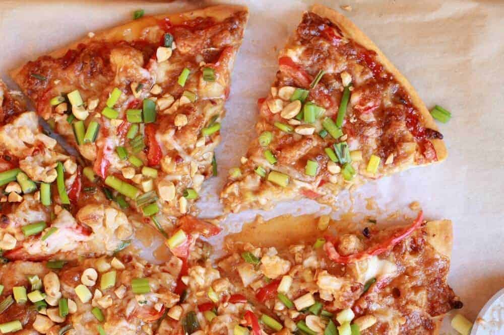 Meat-free Thai Pizza