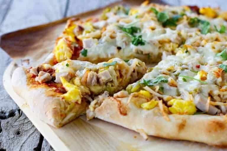 Mexican Turkey Breakfast Pizza