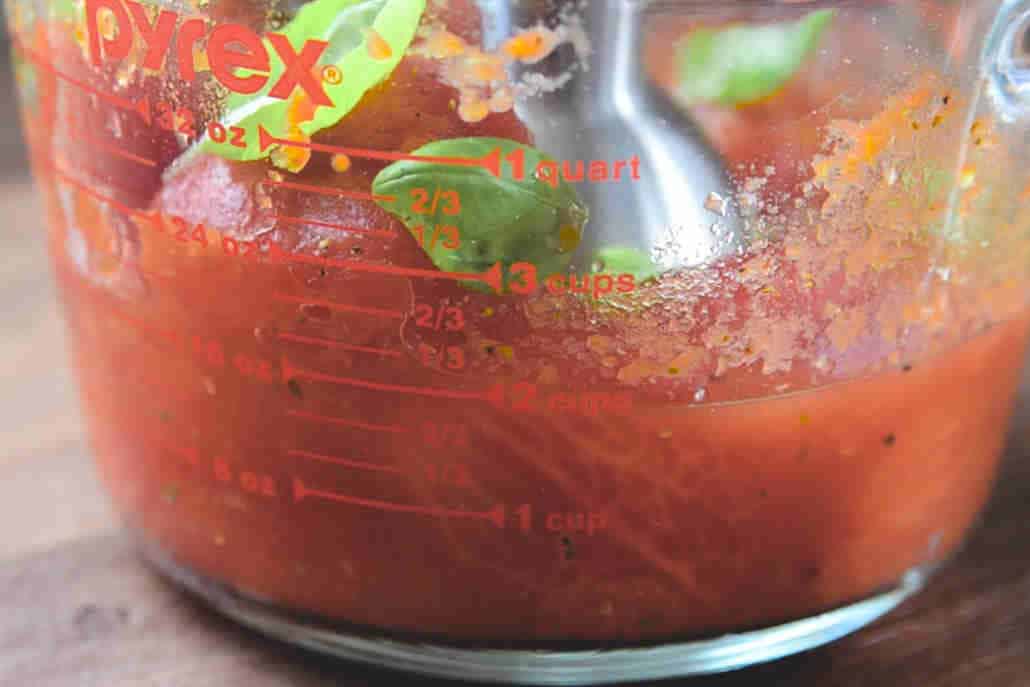 San Marzano Pizza Sauce Recipe-Blend until you get a smooth and thick sauce