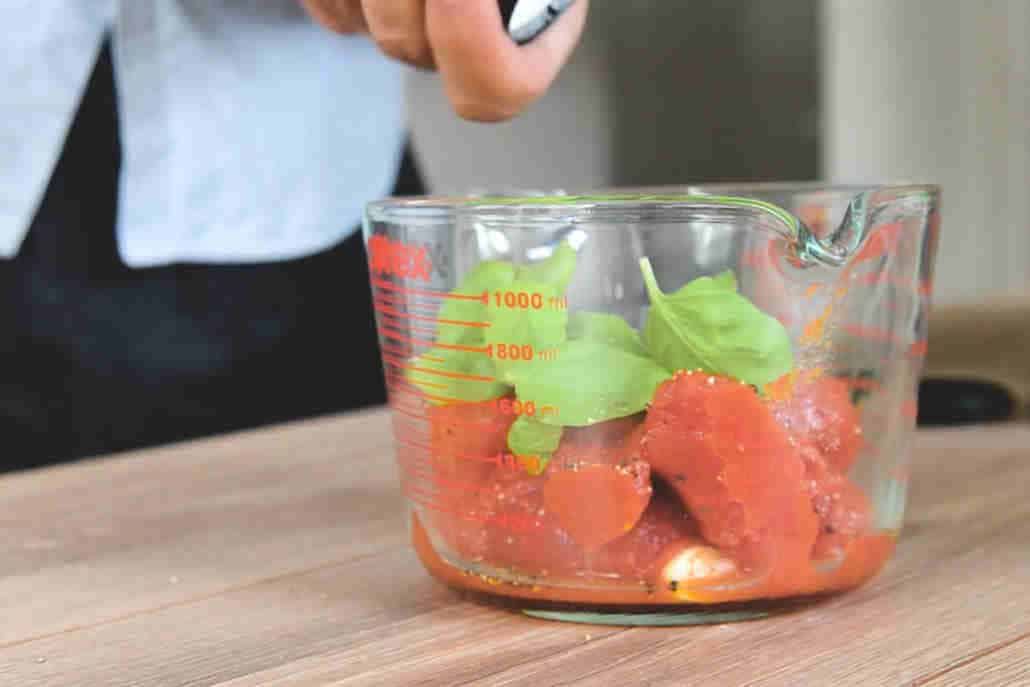 San Marzano Pizza Sauce Recipe-In a container, add all of the ingredients