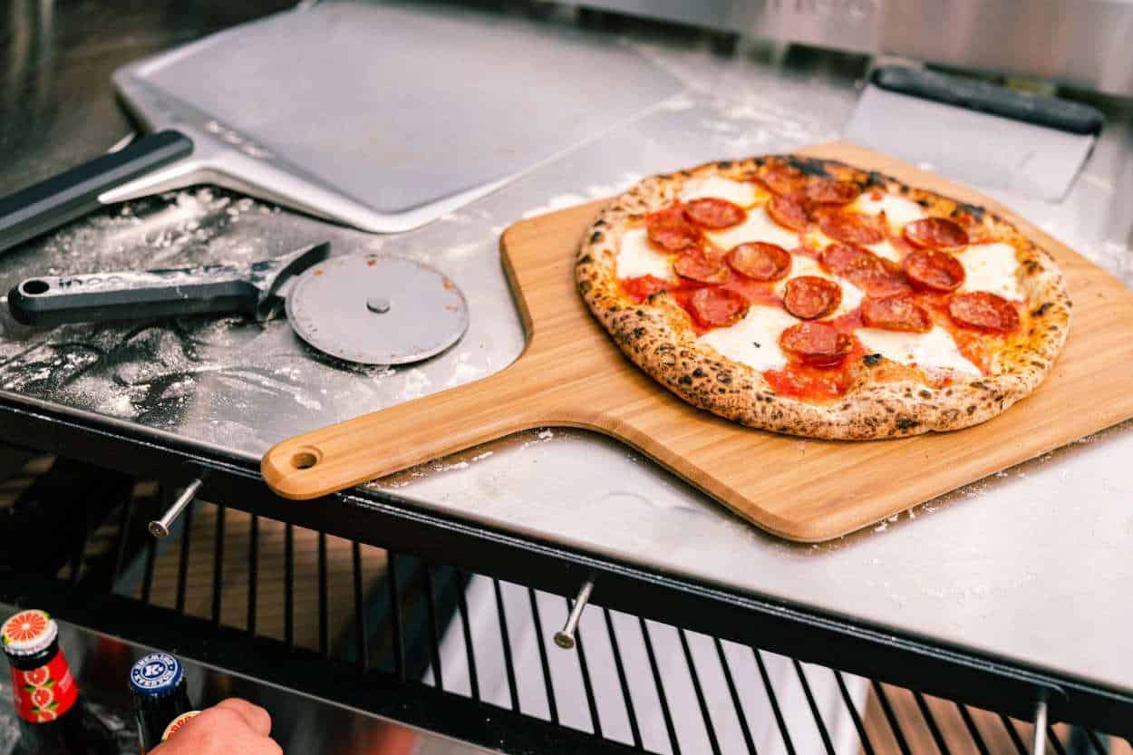 Wood and Metal Pizza Peel