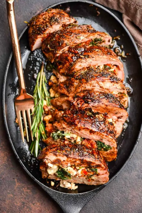 Mediterranean-Style Stuffed Pork Tenderloin