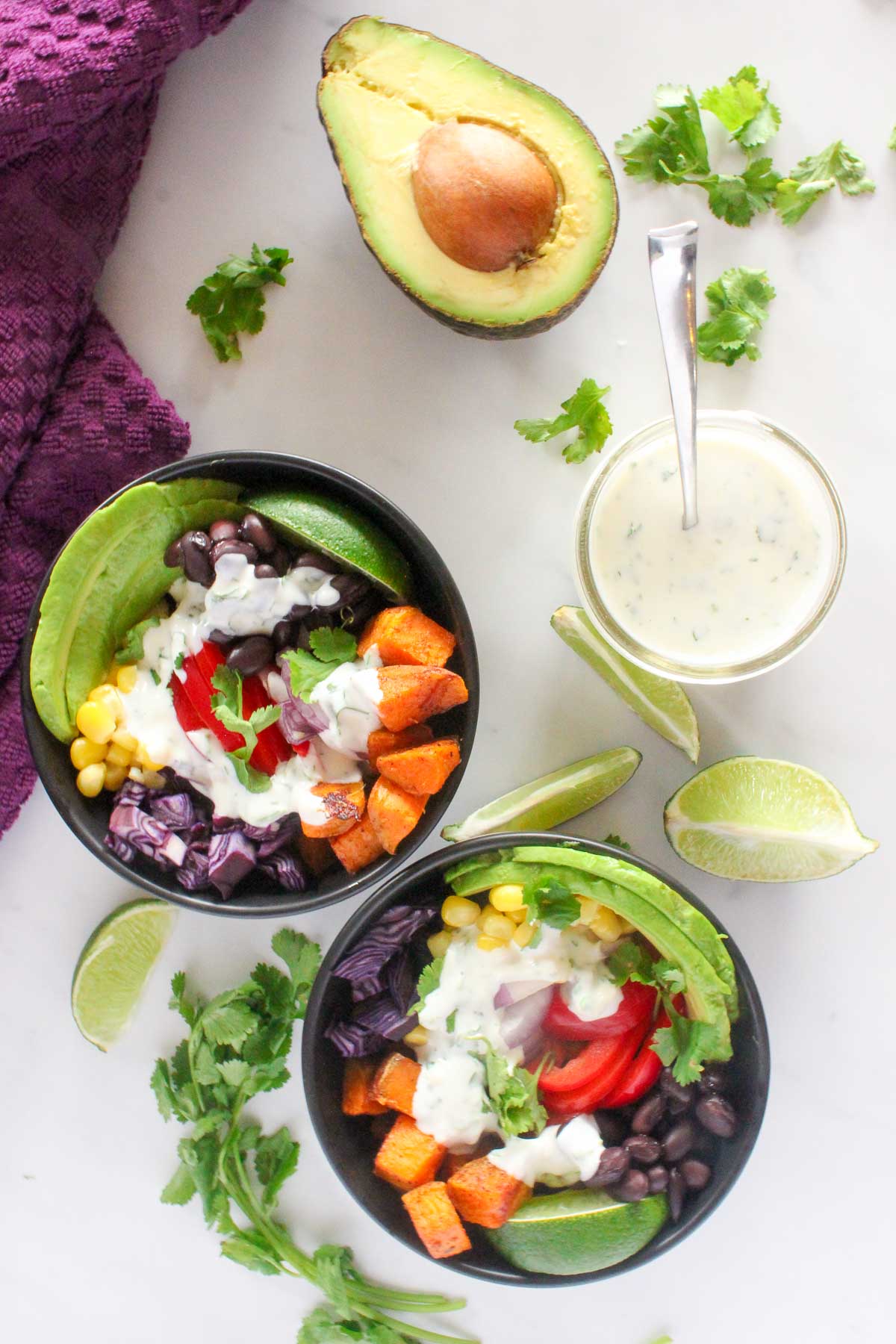 Mexican Buddha Bowl with Cilantro Lime Sauce
