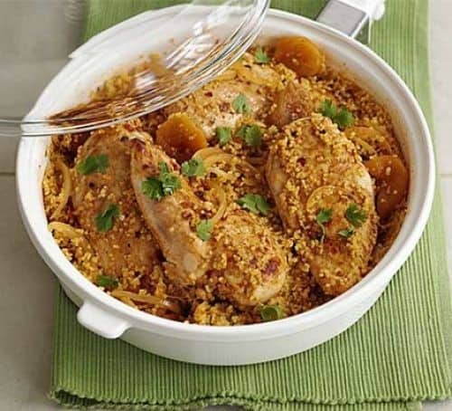 Spiced Bulgur Wheat With Roast Vegetables