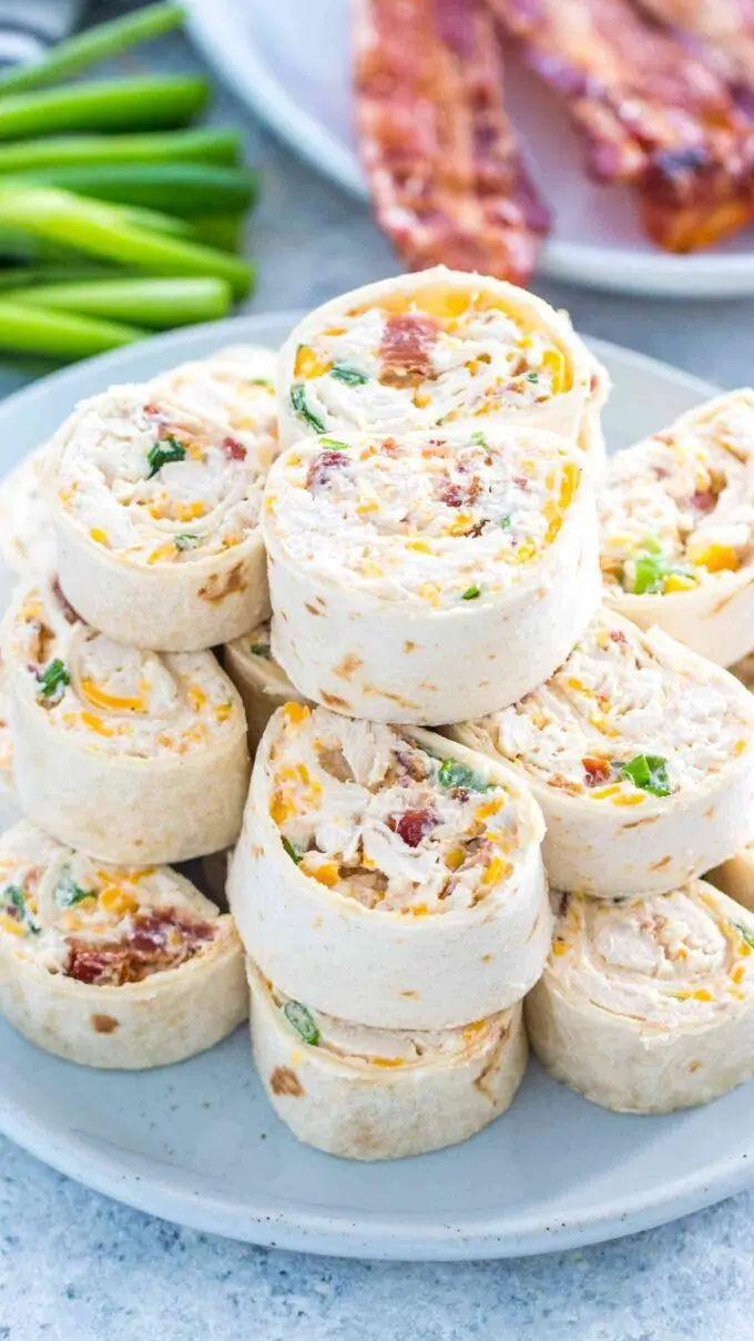 Veggie Ranch Tortilla Wrapped Pinwheels