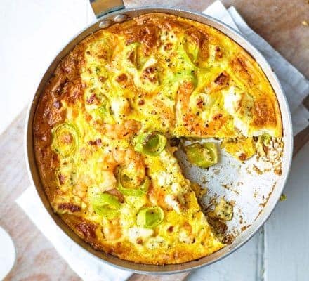 Goat’s Cheese And Vegetable Frittata With Tomato Salad