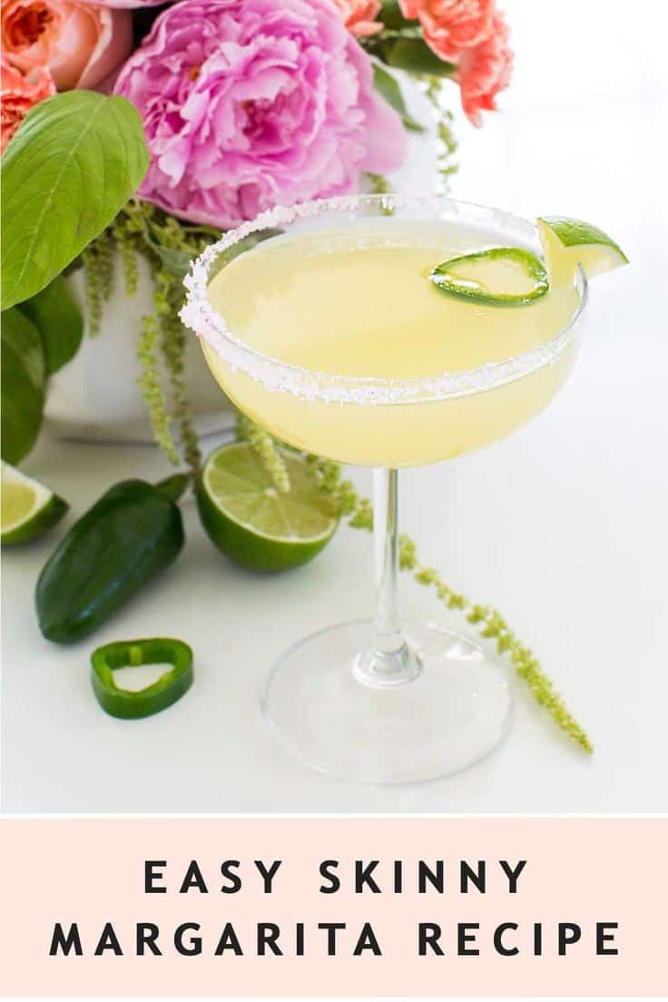 Spicy Skinny Margarita With Strawberries and Basil