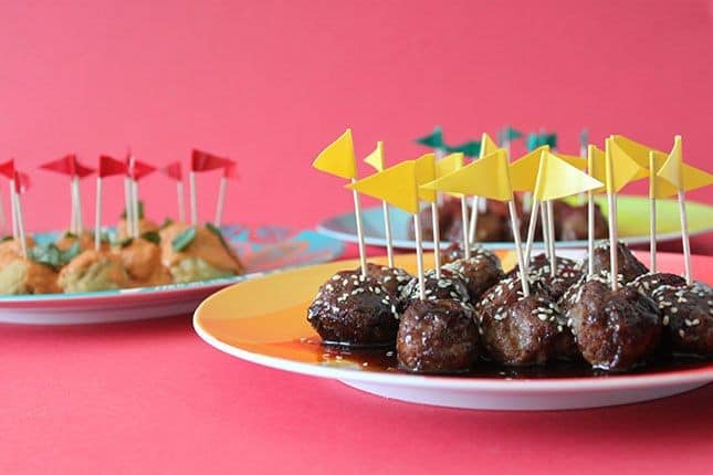 Mini Cheese Balls On A Stick