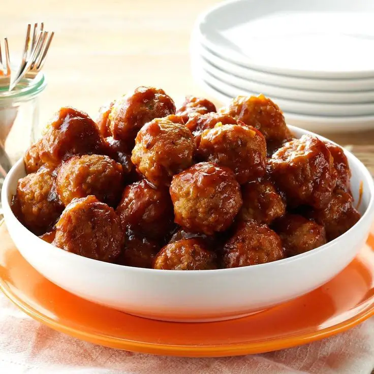 Bourbon Meatballs Appetizer