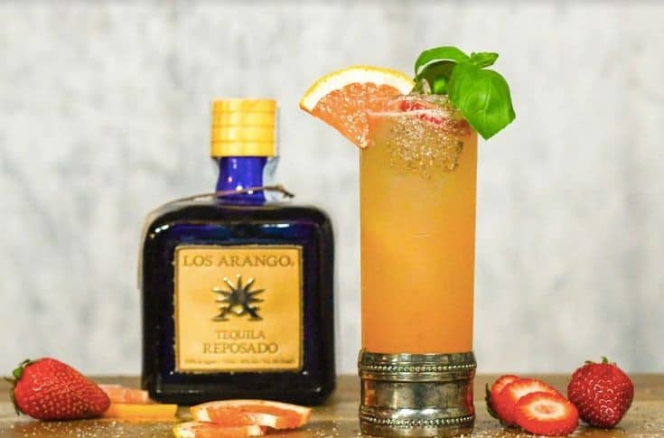Spicy Skinny Margarita With Orange Slices