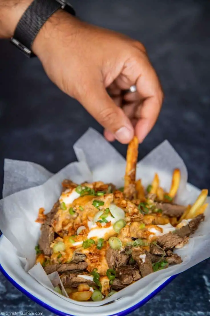 Caramelized Onion And Chorizo Loaded Fries