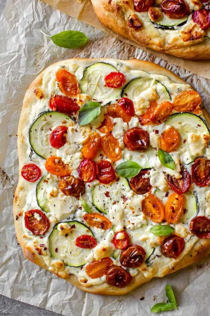 Sausage And Garlic Flatbread Pizza
